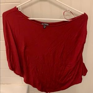 Express One sleeve red medium top